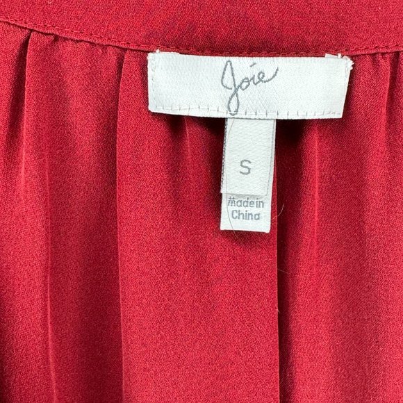 Joie Red Silk Mock Wrap Dress - Picture 5 of 6
